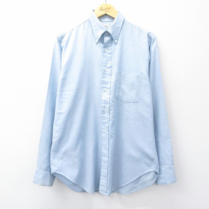 M★古着 アロー 長袖 シャツ メンズ 80年代 80s オックスフォード ボタンダウン USA製 薄紺 ネイビー 25aug30 中古 トップス