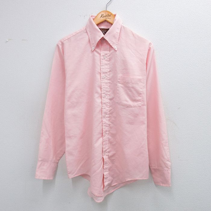 M★古着 アロー 長袖 シャツ メンズ 90年代 90s オックスフォード ボタンダウン ピンク 25aug30 中古 トップス