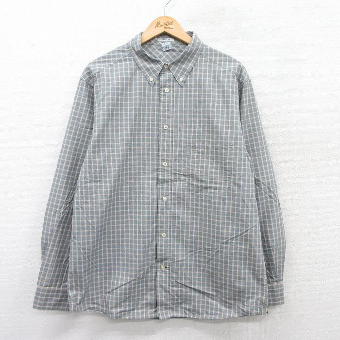 【50%OFF】オールドネイビー 00s 長袖シャツ チェック グレー L | 古着