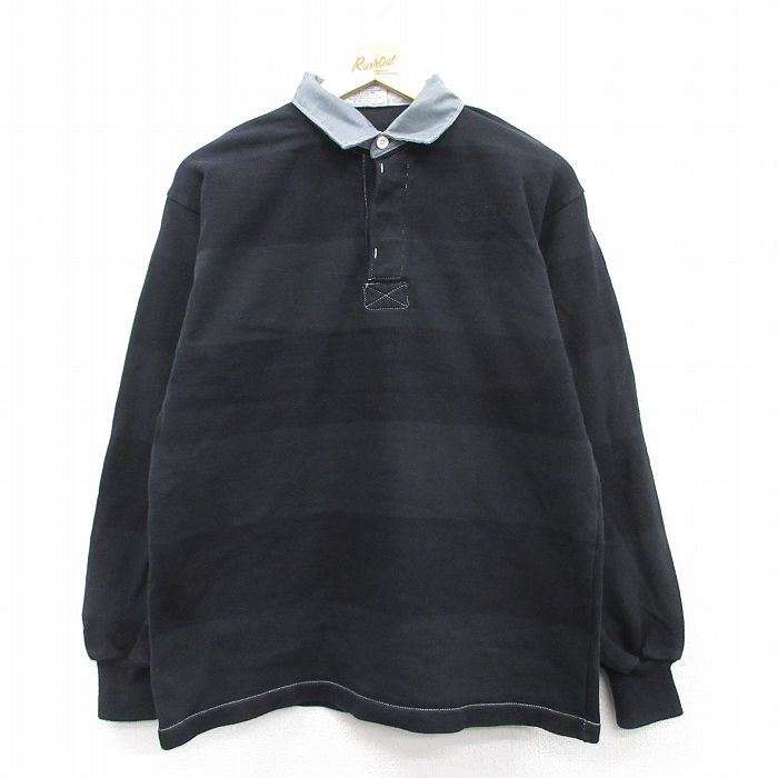 M★古着 バーバリアン 長袖 ラガー シャツ メンズ 00年代 00s UCONN コットン カナダ製 黒他 ブラック 【spe】 25sep08 中古 トップス