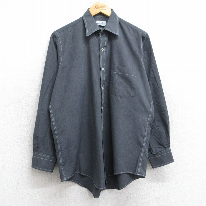 L★古着 アロー 長袖 シャツ メンズ 90年代 90s USA製 濃グレー 25sep12 中古 トップス