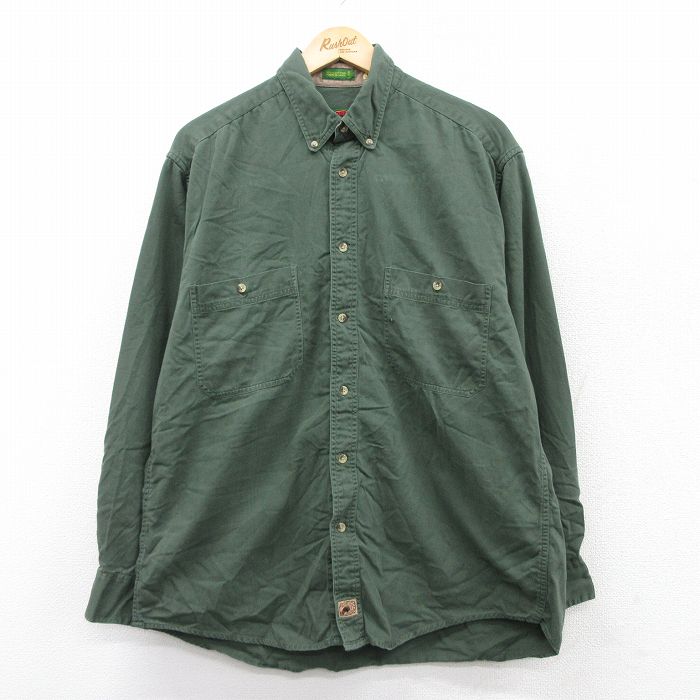 【50%OFF】ボストントレーダーズ 00s 長袖シャツ ヘリンボーン グリーン XL | 古着