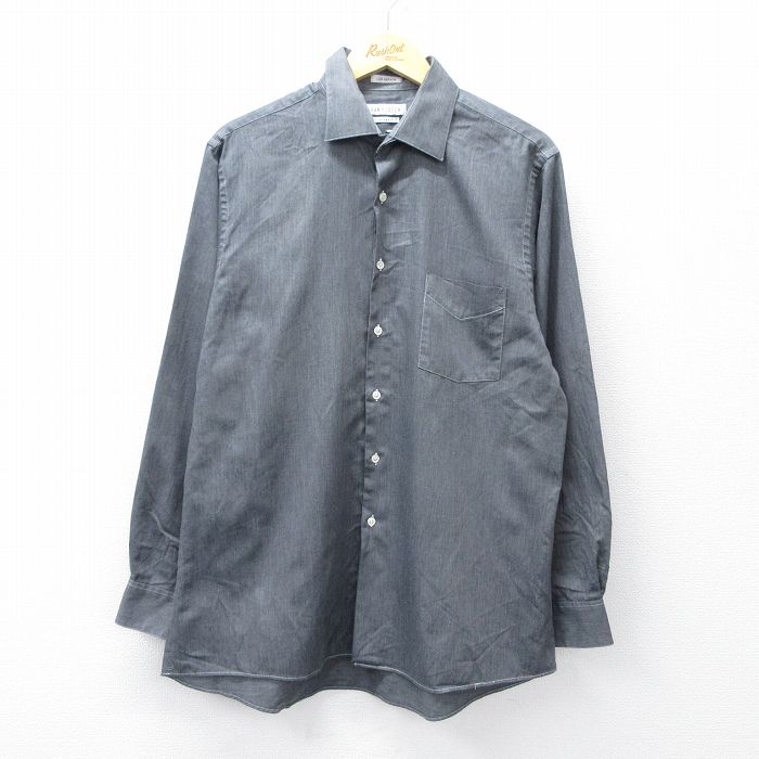 XL★古着 バンヒューセン 長袖 シャツ メンズ 90年代 90s グレー 25oct01 中古 トップス