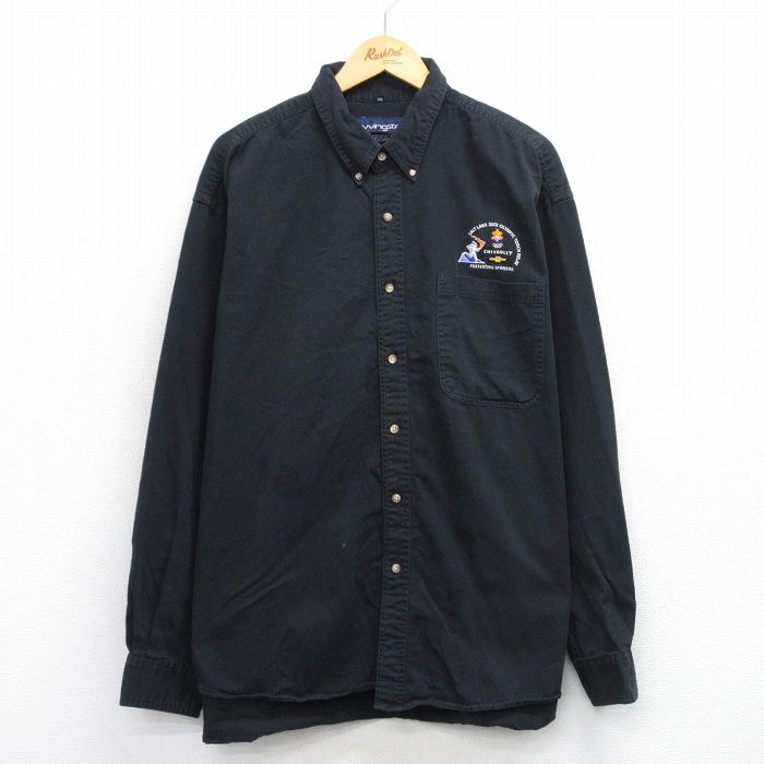 【50%OFF】スイングスター 00s 長袖シャツ オリンピックシボレー ブラック XL | 古着