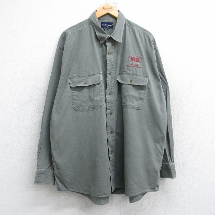 スイングスター 90s 長袖シャツ グレー XL | 古着