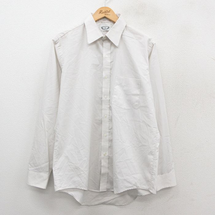 XL★古着 アロー 長袖 シャツ メンズ 90年代 90s USA製 白 25nov17