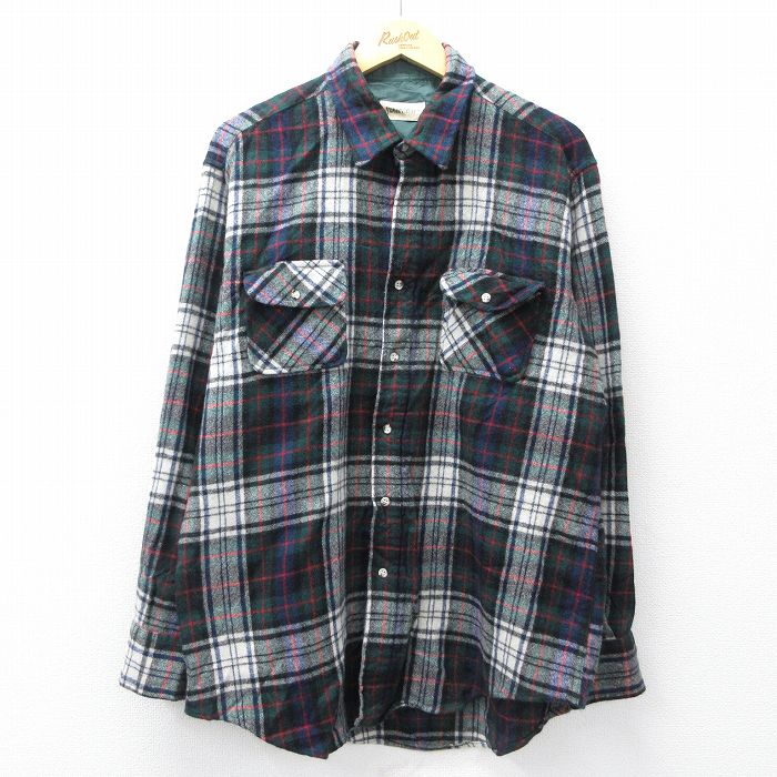 セントジョンズベイ 90s 長袖シャツ チェック グリーン XL | 古着