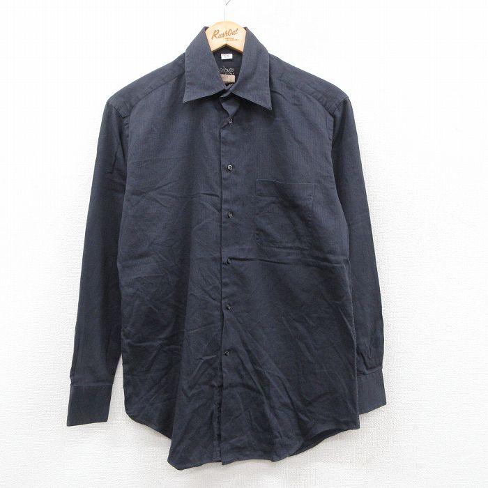 90s 長袖シャツ ストライプ グレー M | 古着