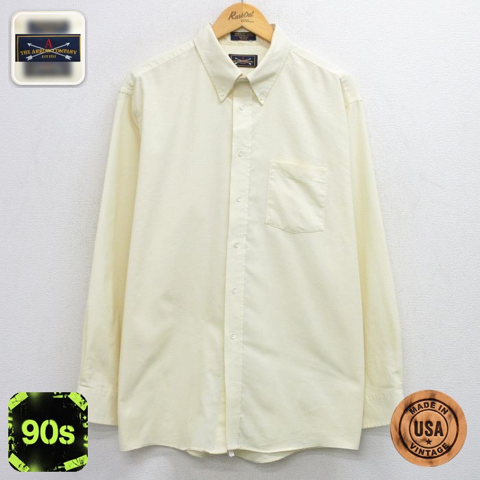 【50%OFF】90s 長袖シャツ イエロー XL | 古着