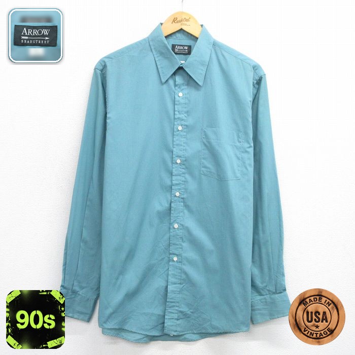 【50%OFF】アロー 90s 長袖シャツ グリーン L | 古着