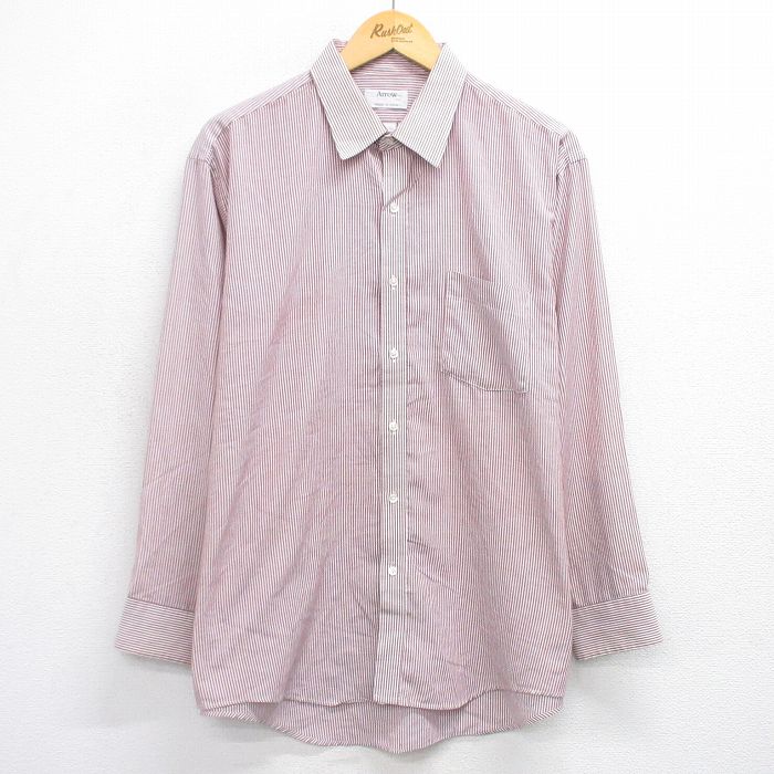 アロー 90s 長袖シャツ ストライプ レッド XL | 古着