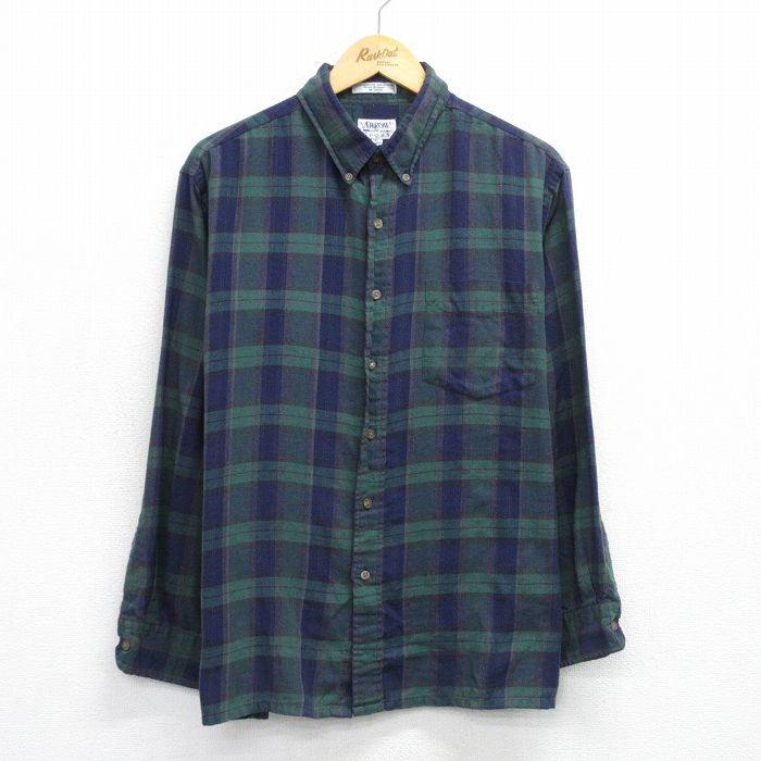アロー 90s 長袖シャツ チェック グリーン XL | 古着