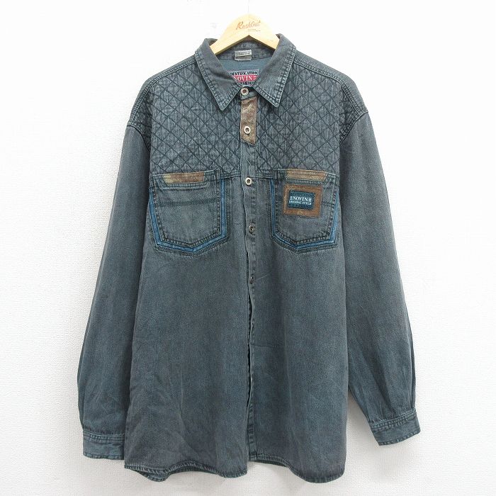 00s 長袖シャツ グリーン XL | 古着