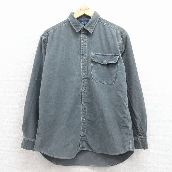 ウールリッチ 90s 長袖シャツ コーデュロイ グレー L | 古着