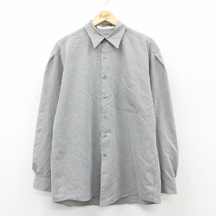 ペリーエリス 90s 長袖シャツ グレー XL | 古着