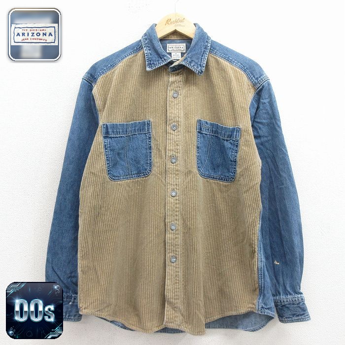 【50%OFF】アリゾナジーンズ 00s 長袖シャツ ネイビー L | 古着