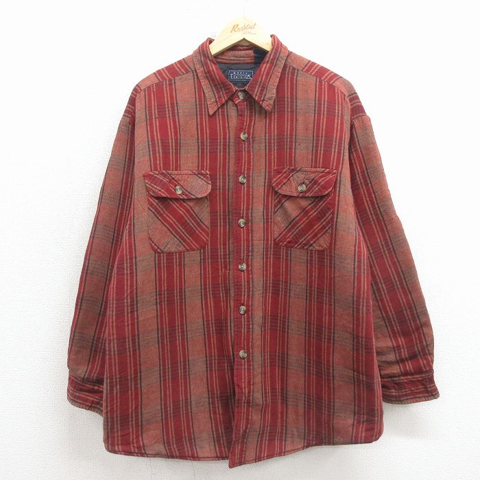 ベーシックエディションズ 90s 長袖シャツ エンジチェック XL | 古着