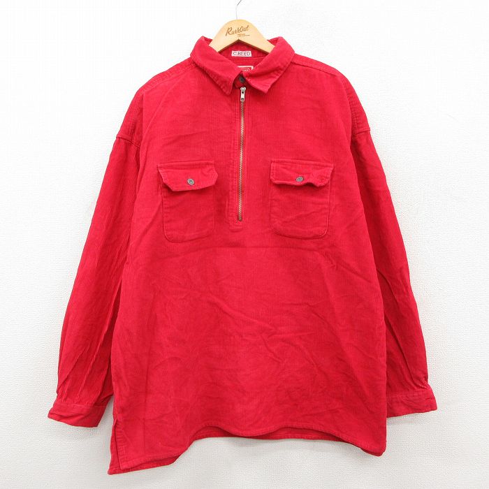 マルボロ 90s ハーフジップシャツ レッド XL | 古着