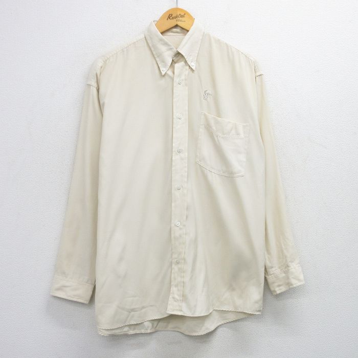 XL★古着 長袖 シャツ メンズ ギネス 薄黄 26feb10