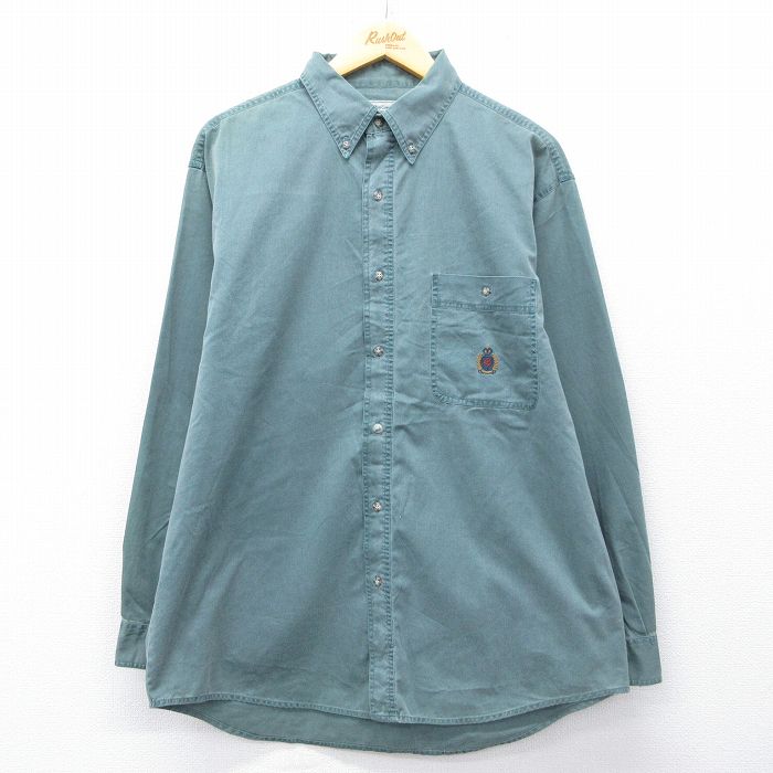 【20%OFF】ビューグルボーイ 00s 長袖シャツ ワンポイントロゴ グリーン XL | 古着