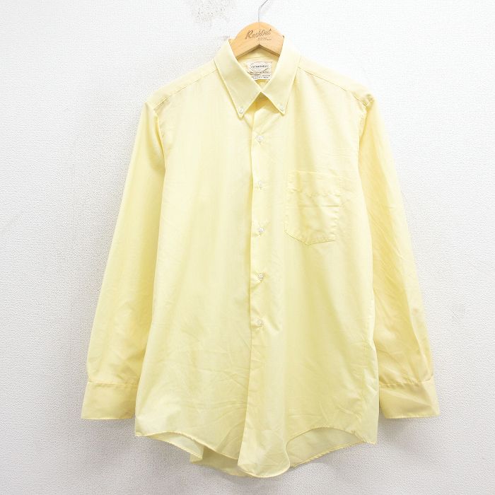 80s 長袖シャツ イエロー L | 古着