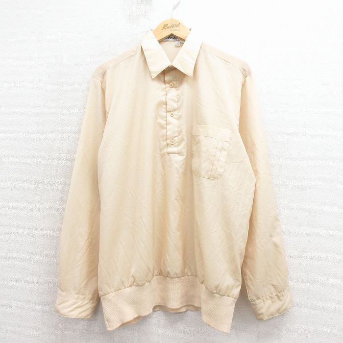 80s 長袖シャツ ベージュ XL | 古着