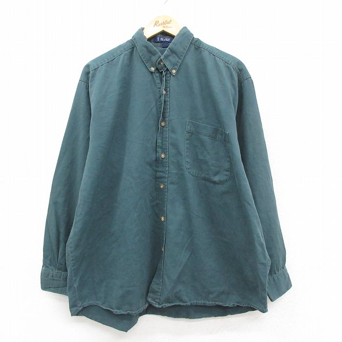 バンヒューセン 90s 長袖シャツ グリーン XL | 古着