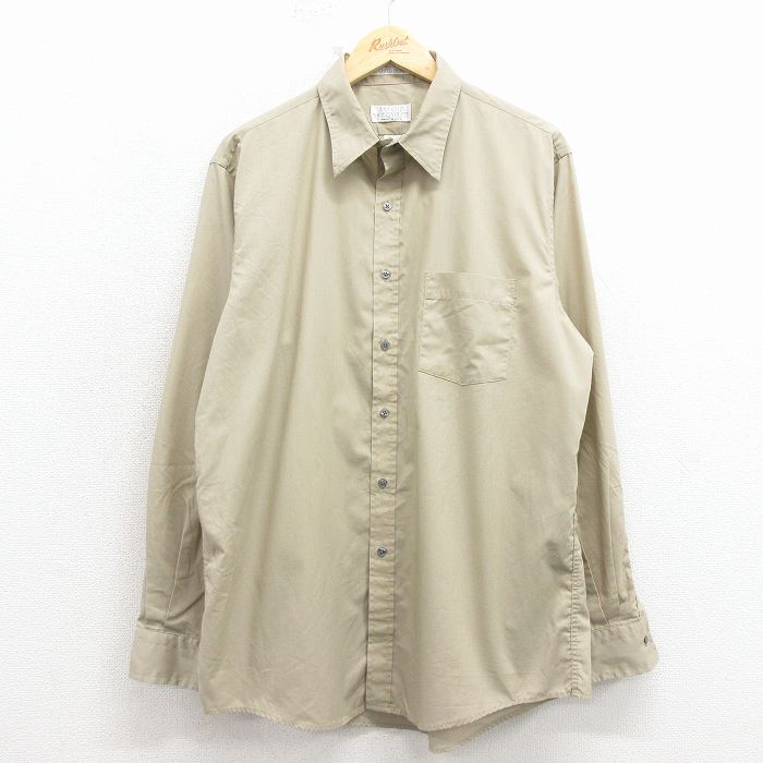 90s 長袖シャツ ベージュ L | 古着
