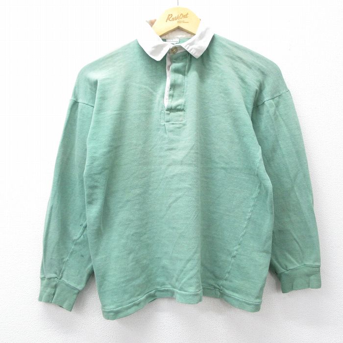 【20%OFF】長袖ラガーシャツ グリーン M | 古着