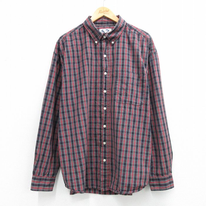 オールドネイビー 00s 長袖シャツ ブラックチェック XL | 古着