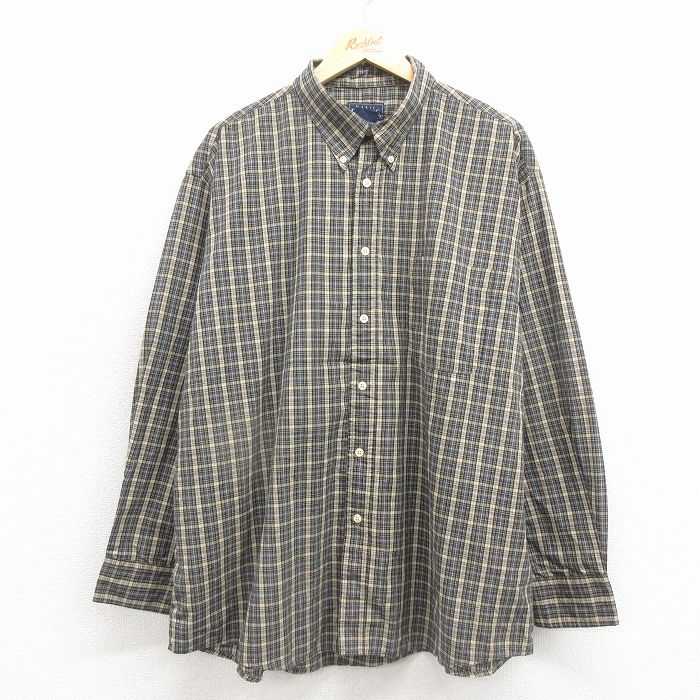 ベーシックエディションズ 90s 長袖シャツ ベージュチェック XL | 古着