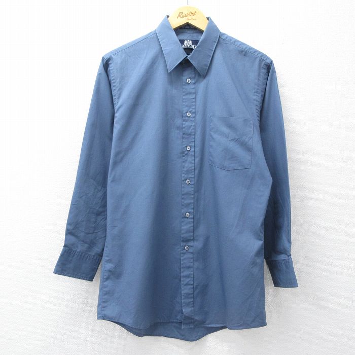 【20%OFF】90s 長袖シャツ ネイビー M | 古着