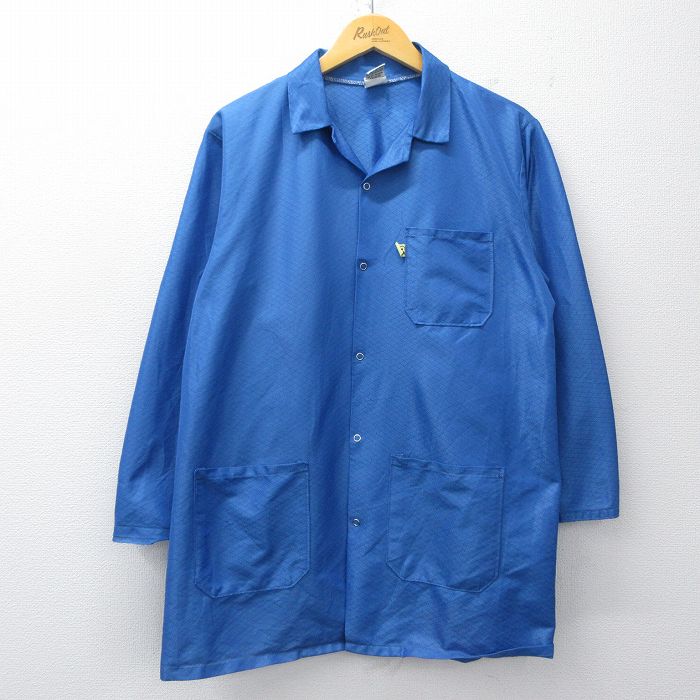 【20%OFF】90s 長袖シャツ 開襟 ネイビー M | 古着