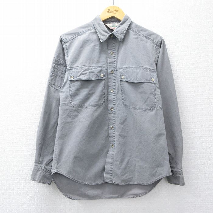 M★古着 レッドヘッド 長袖 シャツ メンズ 80年代 80s グレー【spe】 26mar02