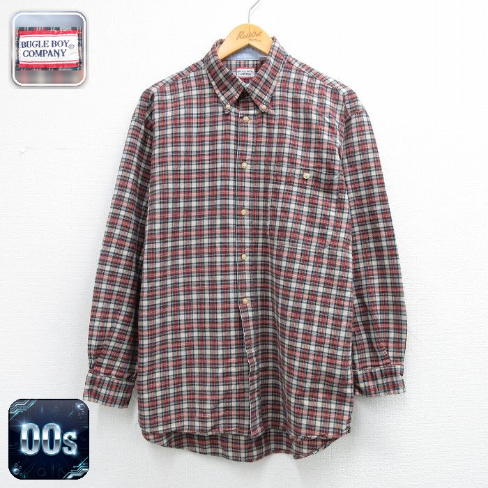 【50%OFF】ビューグルボーイ 00s 長袖シャツ レッドチェック L | 古着