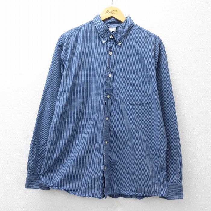 オールドネイビー 00s 長袖シャツ ネイビーチェック XL | 古着