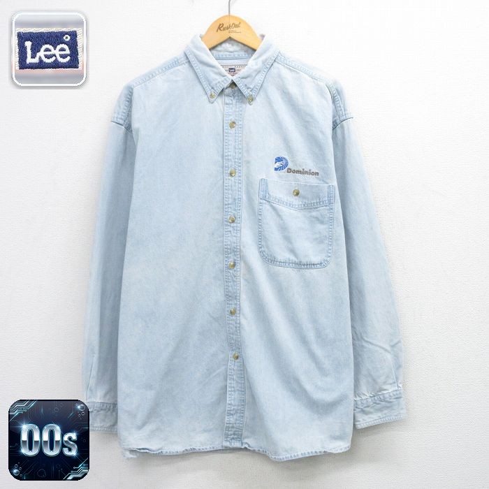 リー 00s 長袖シャツ Dominion ネイビー XL | 古着