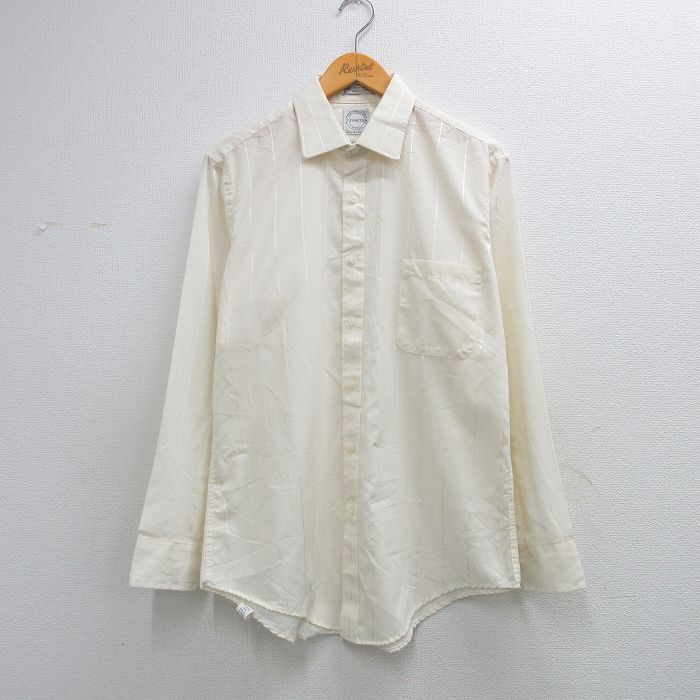 バンヒューセン 90s 長袖シャツ ストライプ イエロー L | 古着