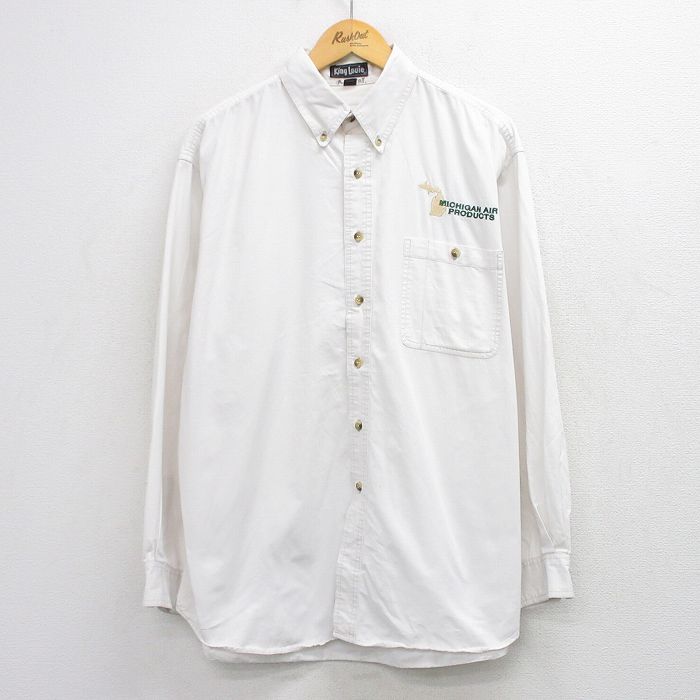 キングルイ 00s 長袖シャツ ミシガン ホワイト メンズXL相当 | 古着