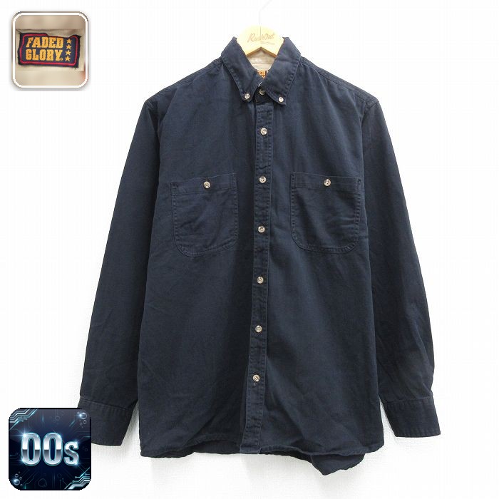 【20%OFF】FADED GLORY 00s 長袖シャツ ブラック メンズL相当 | 古着