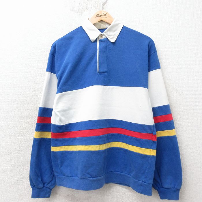 M★古着 セントジョンズベイ 長袖 ラガー シャツ メンズ 90年代 90s コットン 白他【spe】 26apr24