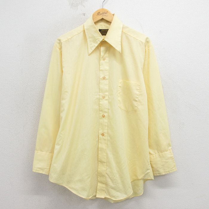 シアーズ 70s 長袖シャツ イエロー XL | 古着