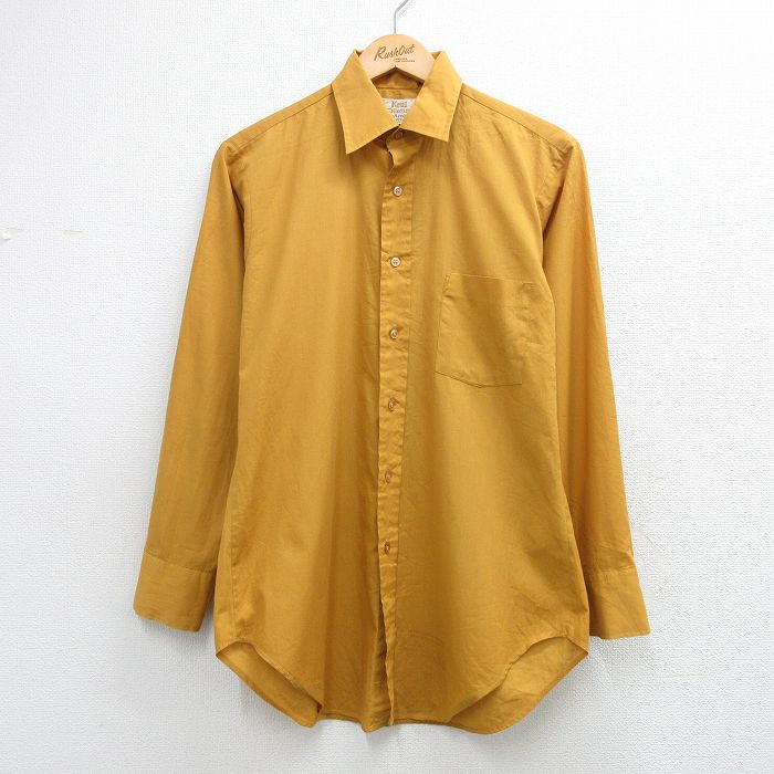 80s 長袖シャツ イエロー M | 古着