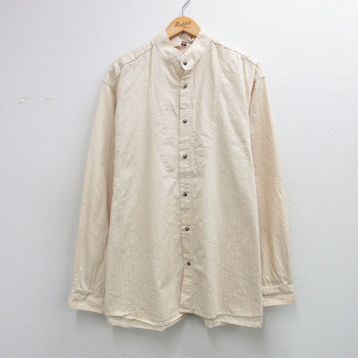 90s 長袖シャツ ベージュ XL | 古着