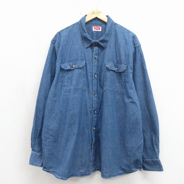 ラングラー 長袖シャツ ネイビー XL | 古着