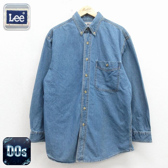 【20%OFF】リー 00s 長袖シャツ ネイビー メンズL相当 | 古着