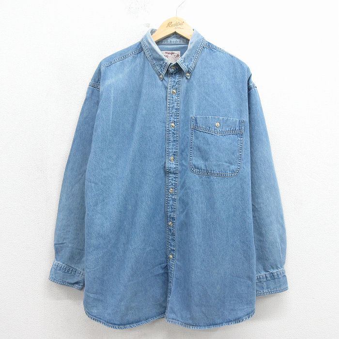 ラングラー 00s 長袖シャツ ネイビー XL | 古着