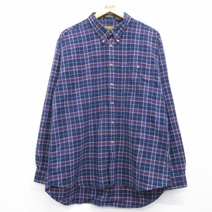 オシュコシュ 00s 長袖シャツ ネイビーチェック XL | 古着