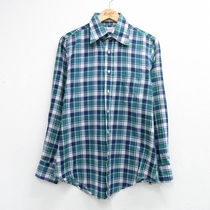 GANT 80s 長袖シャツ グリーンチェック M | 古着