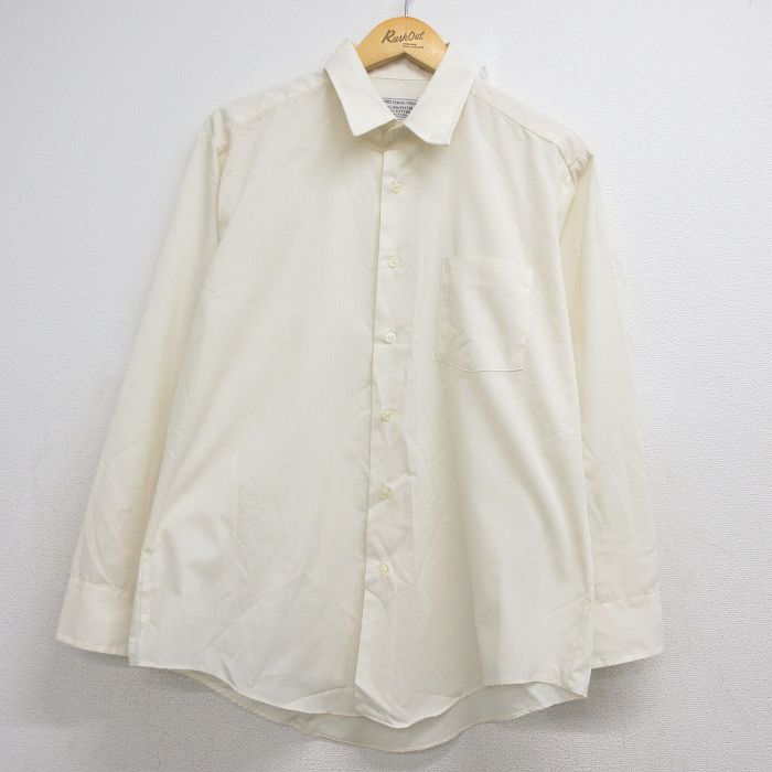 シアーズ 80s 長袖シャツ ベージュ メンズL相当 | 古着